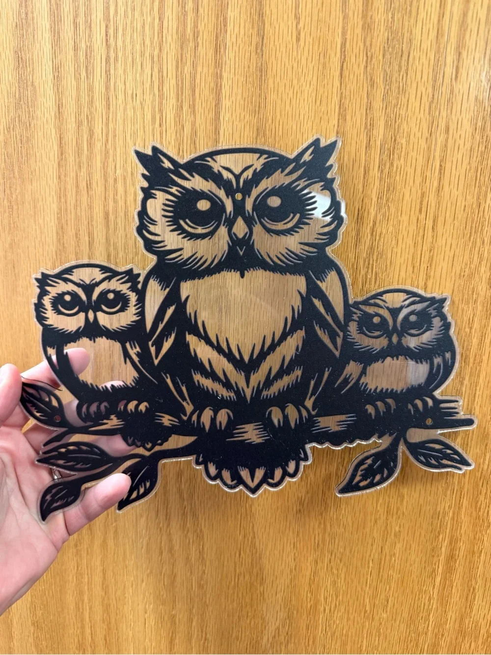 Black Owl Family Wall Décor - Brand: